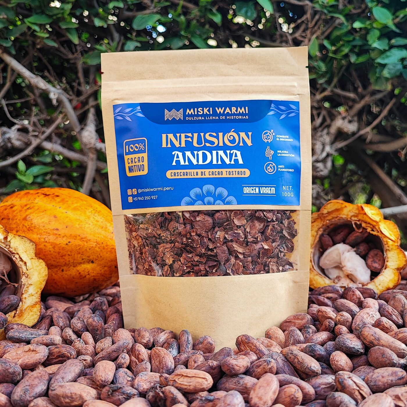 Infusión Andina — Cascarilla de cacao tostado