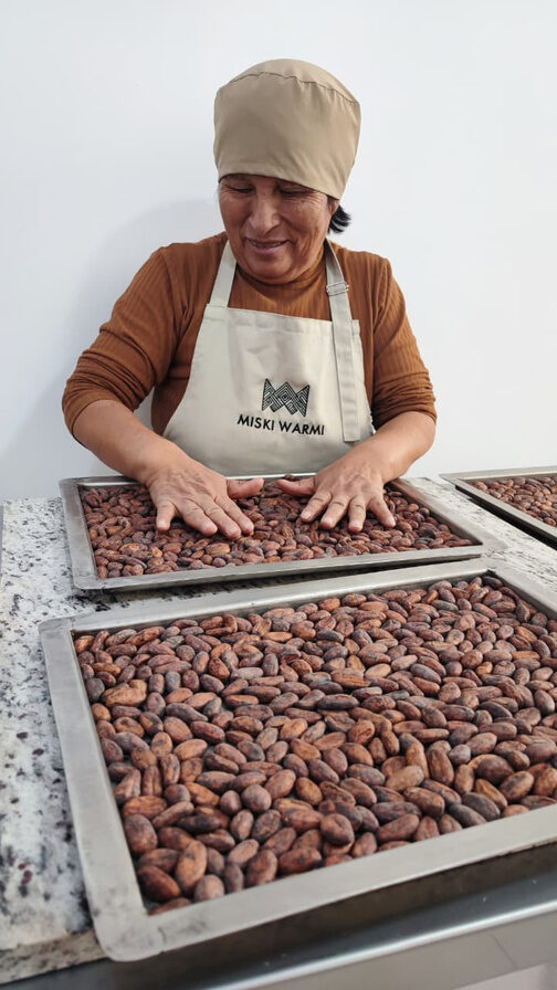 Selección y tostado de granos de cacao